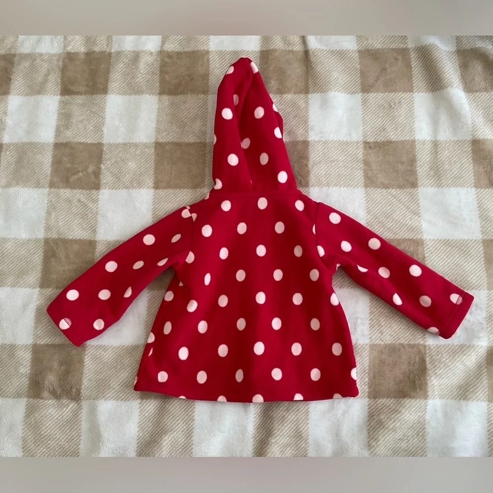 Santa’s Favorite Carter's Red and White Polka Dot Hooded Jacket